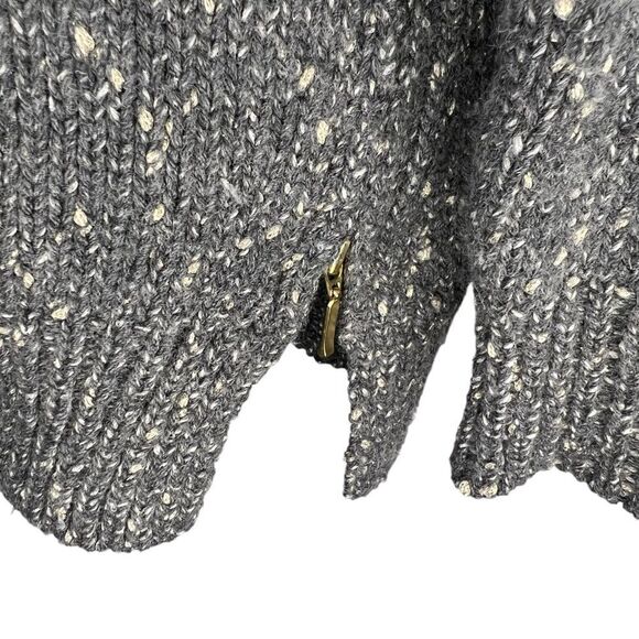 Banana Republic Sweater Womens XL Gray Pullover Shimmer Flecks Size Zippers - Picture 2 of 5
